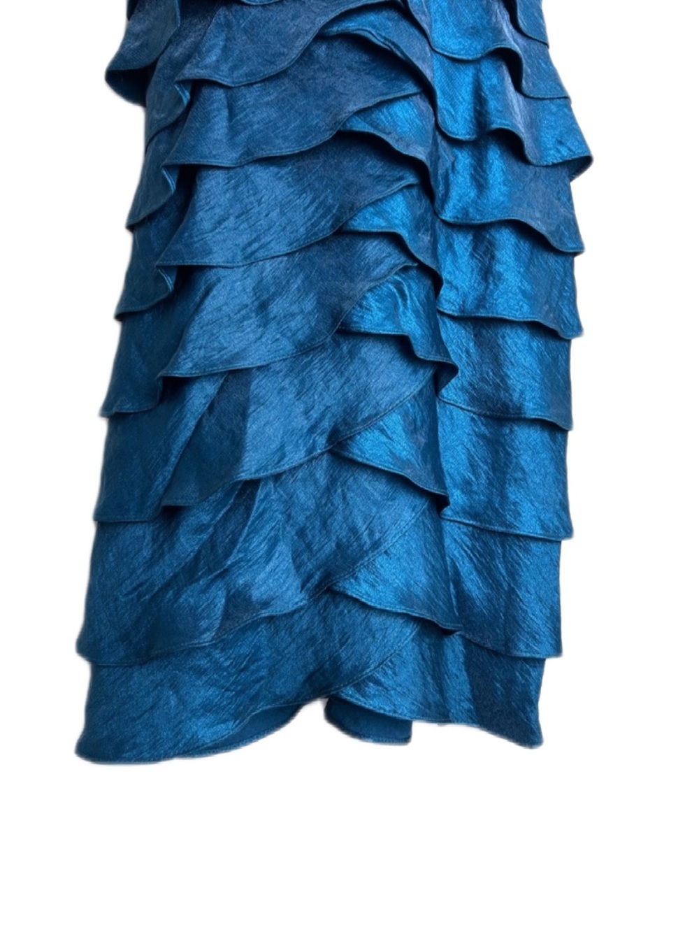 London Style Iridescent Blue Layered Mini Dress NWOT (MRSP$109) - Picture 4 of 9